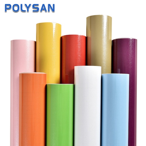 Película autoadhesiva de vinilo decorativo de PVC de laminación de color sólido