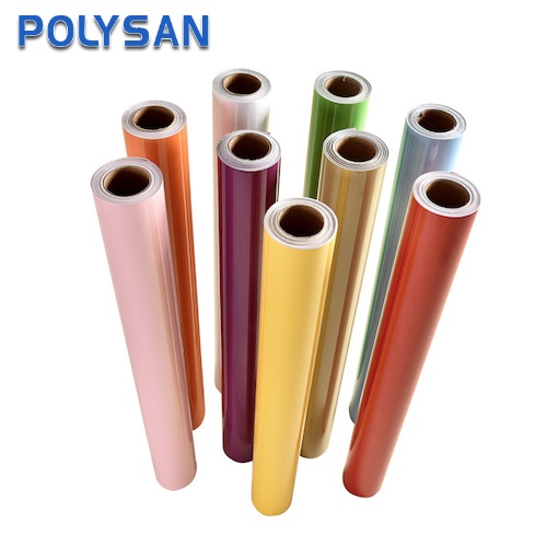 Película autoadhesiva de vinilo decorativo de PVC de laminación de color sólido