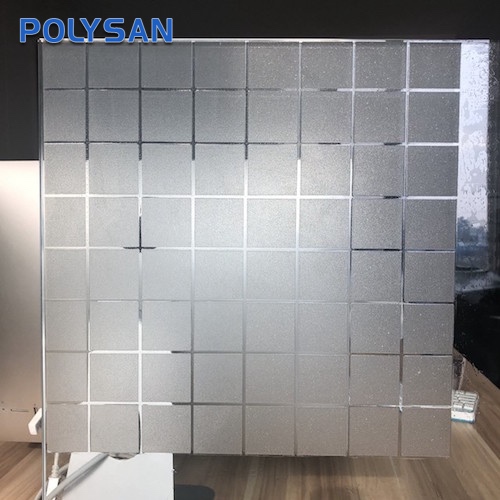Película de PVC flexible en relieve autoadhesiva estática
